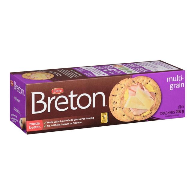 Breton Multigrain Crackers, 200 G -- 12 Per Case