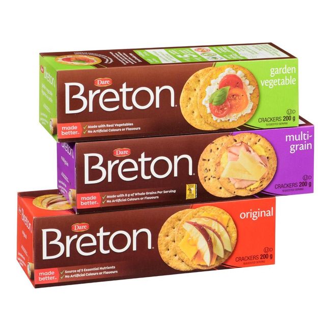 Breton Original/garden Vegetable/multigrain Crackers, 200 G -- 24 Per Case