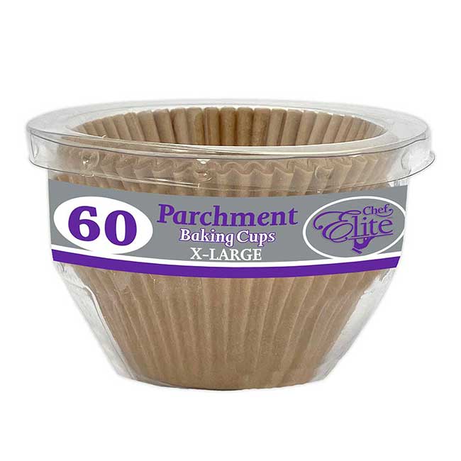 Chef Elite Extra Large Parchment Baking Cup, 60 Count -- 36 Per Case