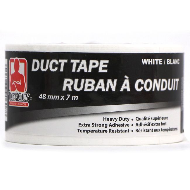 Tuff Guy White Duct Tape, 48 Mm X 7 M -- 24 Per Case