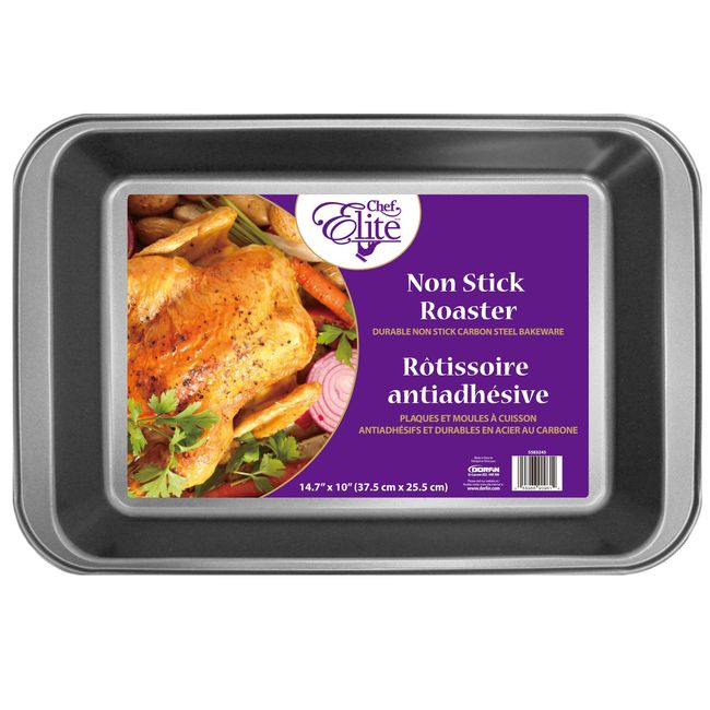 Chef Elite Non Stick Roaster Pan, 14.7 X 10 In -- 12 Per Case