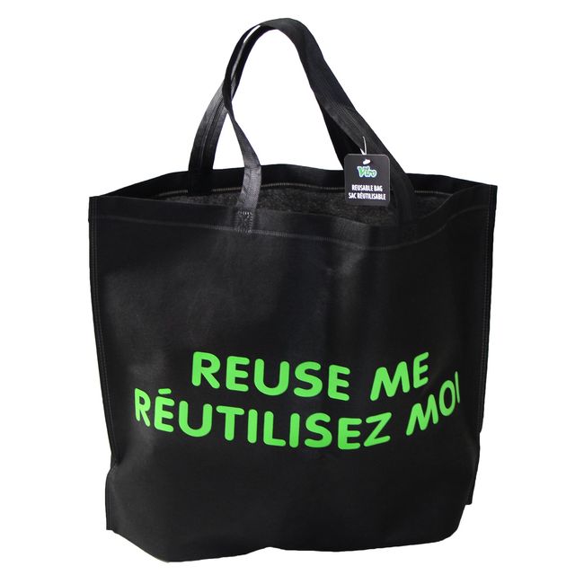 Viro Black Reusable Bag, 21.2 X 7.1 X 15.7 In -- 100 Per Case