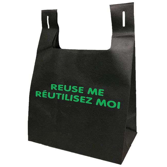 Viro Black Reusable Bag, 15.7 X 7 X 29.3 In -- 100 Per Case