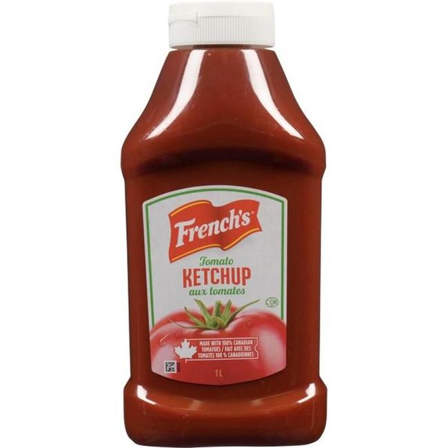French's Tomato Ketchup - Bottle, 1 L -- 12 Per Case