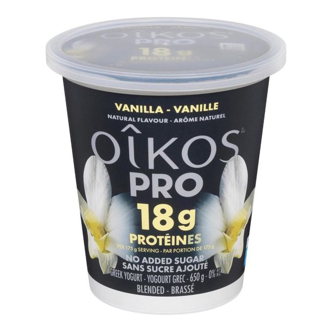 Oikos Pro 18 G Protéines Sans Sucre Ajouté Yogourt Grec Vanille, 650 G -- 6 Par Boîte