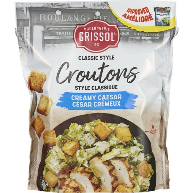 Grissol Classic Creamy Caesar Croutons, 135 G -- 12 Per Case