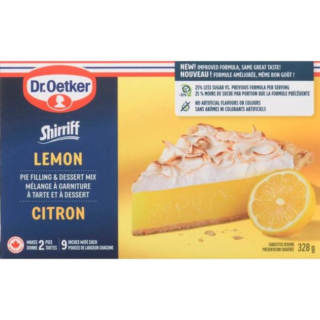 Shirriff Lemon Pie Filling Powder, 328 G -- 24 Per Case