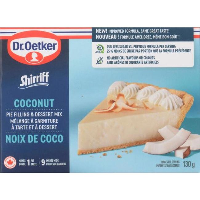 Shirriff Coconut Pie Filling Powder, 130 G -- 12 Per Case