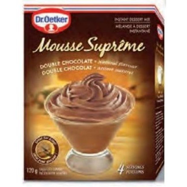 Dr. Oetker Mélange Suprême Pour Mousse Au Double Chocolat, 120 G -- 12 Par Boîte