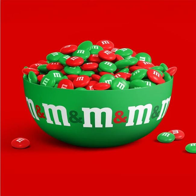 M&m's Bonbons Au Chocolat Au Lait Rouge Et Vert - Vrac, 11,34 Kg