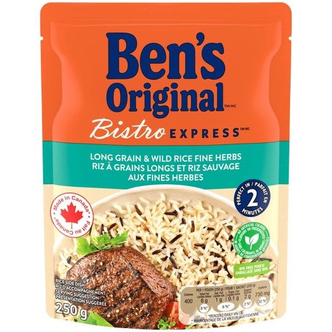 Ben's Original Bistro Express Long Grain And Wild Rice Fine Herbs, 250 G -- 12 Per Case