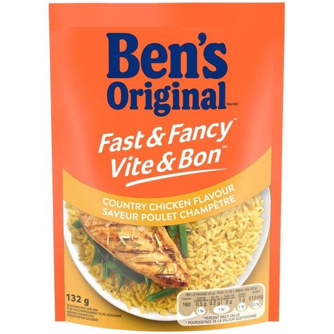 Ben's Original Fast And Fancy Country Chicken Flavour Rice, 132 G -- 12 Per Case