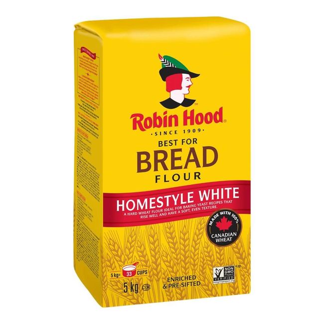 Robin Hood White Homestyle Bread Flour, 5 Kg -- 5 Per Case