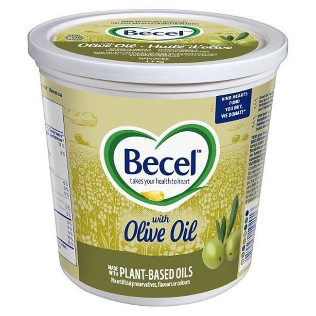 Becel Beurre Végétal À L'huile D'olive, Pot De 1,71 Kg -- 6 Par Boîte