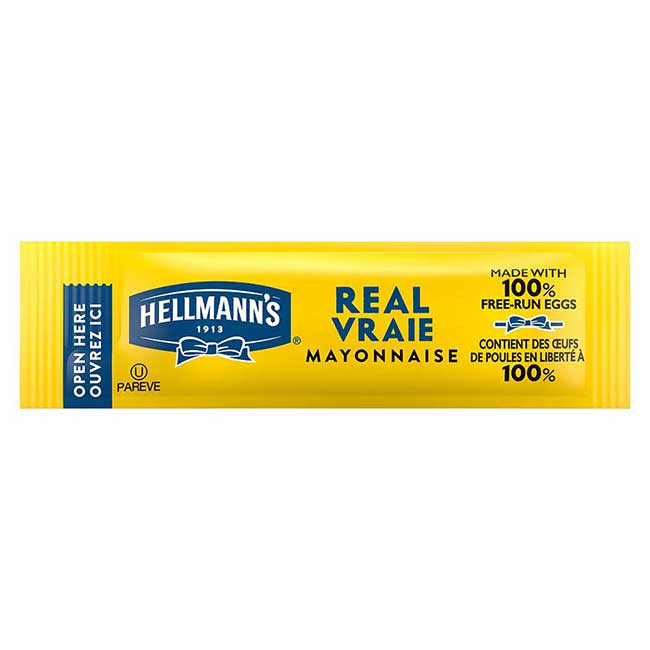 Hellmann's Real Mayonnaise - Portion Pouch, 11 Ml -- 210 Per Case