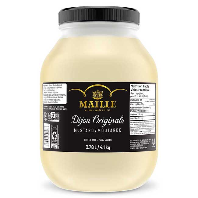 Maille Dijon Original Mustard Jar, 3.78 L