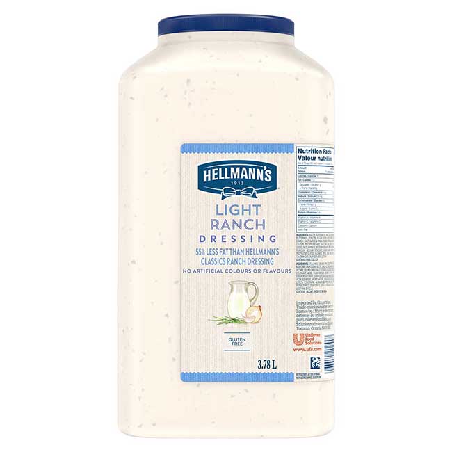 Hellmann's Light Ranch Salad Dressing, 3.78 L -- 2 Per Case