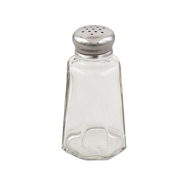 Browne 1 Oz Paneled Glass Salt And Pepper Shaker With Mushroom Top, 12 Count -- 12 Per Case