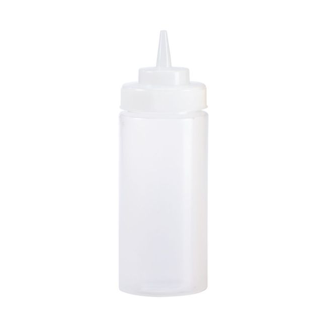 Browne Polyethylene Clear 24 Oz Wide Mouth Squeeze Bottle, Set Of 6