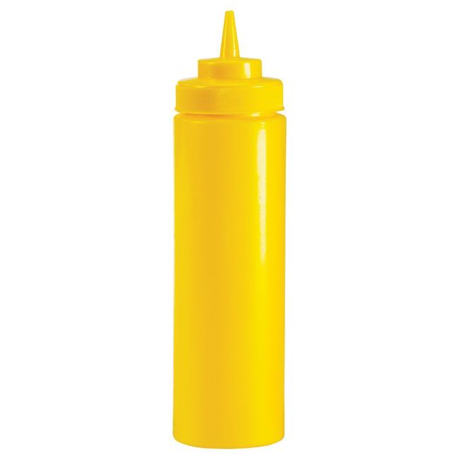 Browne Polyethylene Yellow 32 Oz Wide Mouth Squeeze Bottle, Set Of 6