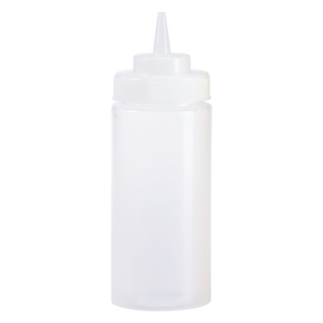 Browne Polyethylene Clear 32 Oz Wide Mouth Squeeze Bottle, Set Of 6