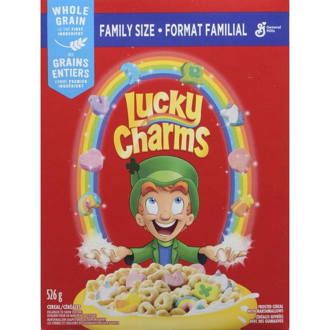Lucky Charms Family Size Frosted Cereal With Warshmallows, 526 G -- 12 Per Case