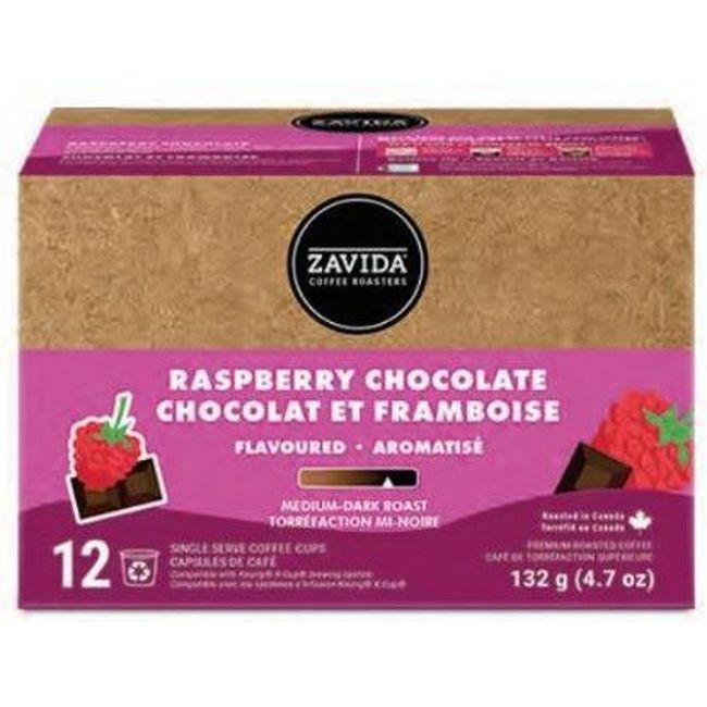 Zavida Capsules De Café Au Chocolat Et À La Framboise De 11 G, 12 Unités -- 6 Par Boîte