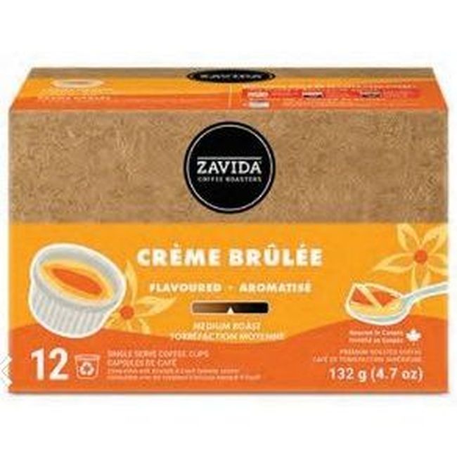Zavida Capsules De Café Crème Brûlée De 11 G, 12 Unités -- 6 Par Boîte