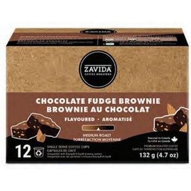Zavida Coffee Company Inc Gousses De Chocolat Fondant Brun De 11 G, Paquet De 12 -- 6 Par Caisse
