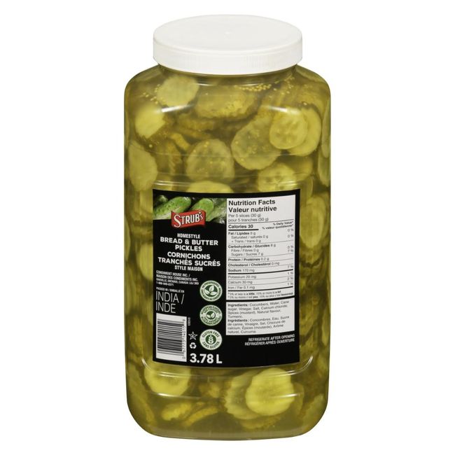 Strub's Sweet Sliced Homestyle Pickles, 3.78 L -- 6 Per Case