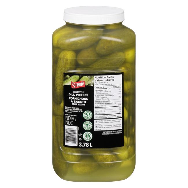 Strub's Homestyle Garlic/dill Pickles, 3.78 L -- 6 Per Case
