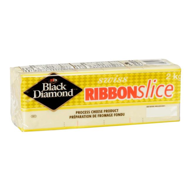 Black Diamond Swiss Cheese Ribbon Slices, 2 Kg -- 2 Per Case