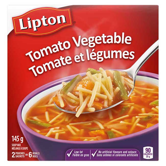 Lipton Mélange Pour Soupe Aux Légumes Et Aux Tomates, 145 G -- 24 Par Boîte