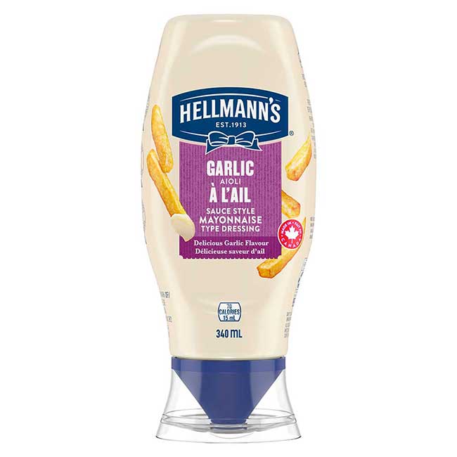 Hellmann's Garlic Aioli - Mayonnaise Type Dressing, 340 Ml -- 12 Per Case