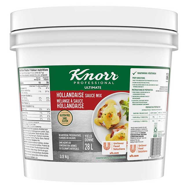 Knorr Professional Ultimate Gluten Free Hollandaise Sauce Mix, 3.5 Kg