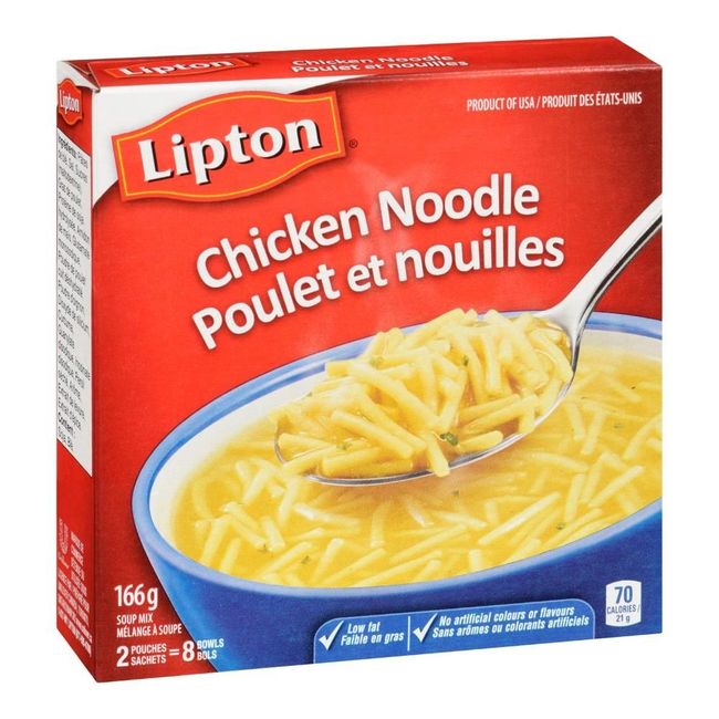 Lipton Soupe Poulet Et Nouilles, 166 G -- 24 Par Boîte
