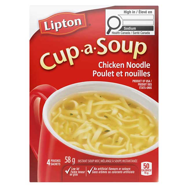 Lipton Cup-a-soup Chicken Noodle Soup Mix, 4 Count -- 24 Per Case