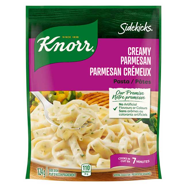 Knorr Sidekicks Creamy Parmesan Pasta, 124 G -- 8 Per Case