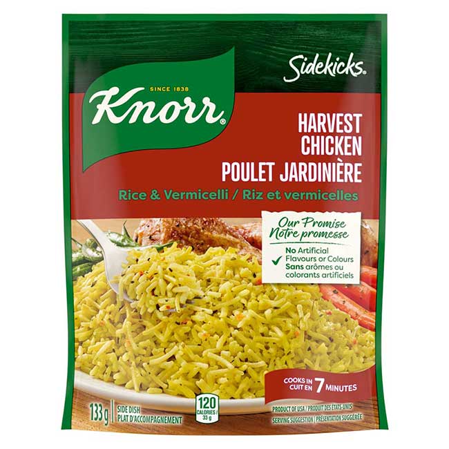 Knorr Sidekicks Harvest Chicken Rice, 133 G -- 8 Per Case