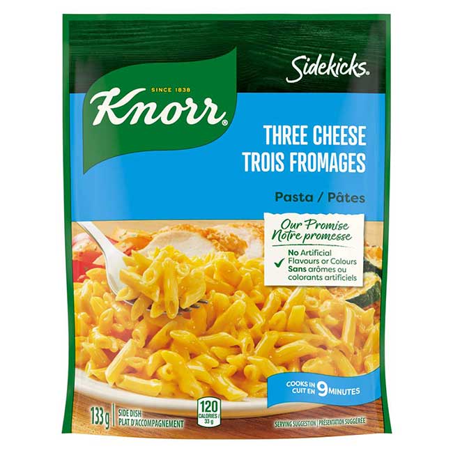 Knorr Sidekicks 3 Cheese Pasta, 133 G -- 8 Per Case