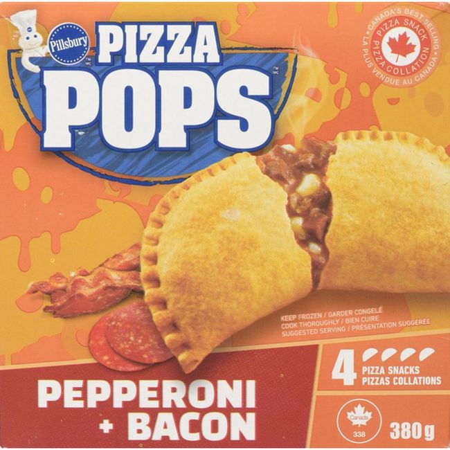 Pillsbury Pepperoni And Bacon Pizza Pops, 380 G -- 12 Per Case