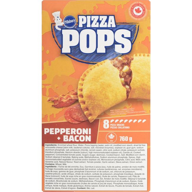 Pillsbury Pepperoni And Bacon Pizza Pops, 760 G -- 9 Per Case