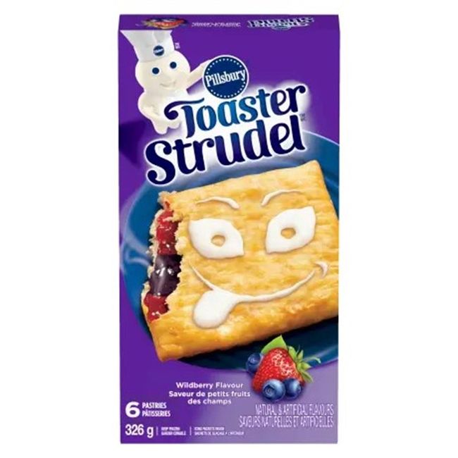 Pillsbury Wildberry Danish Strudel, 326 G -- 12 Per Case