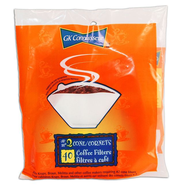 Gk Connaisseur Number 2 Cone Coffee Filter, 40 Count -- 24 Per Case