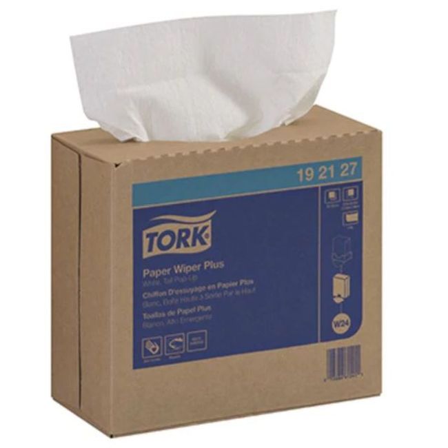 Tork White W24 1-ply Paper Wiper Plus, 9.5 X 16.5 In -- 800 Per Case