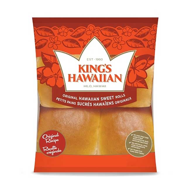 King's Hawaiian Original Hawaiian Sweet Dinner Rolls, 0.11 Kg -- 32 Per Case