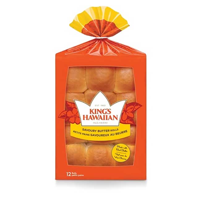 King's Hawaiian Savory Butter Rolls, 0.34 Kg -- 12 Per Case