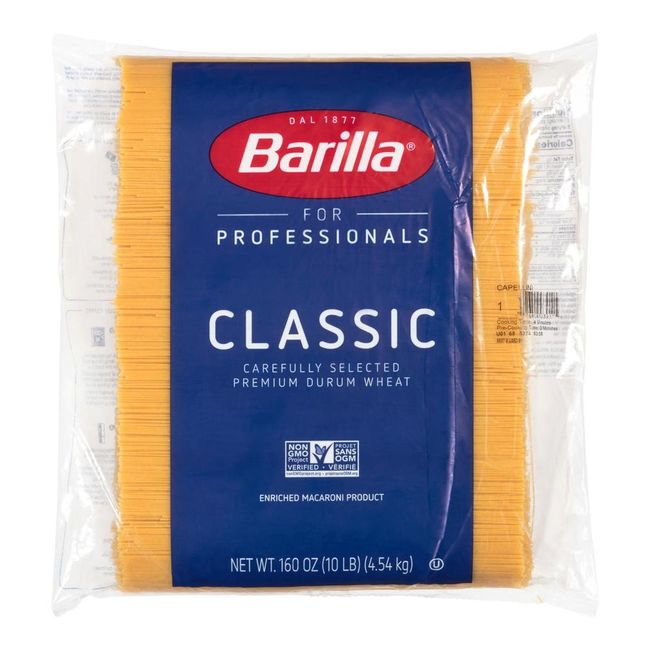 Barilla Number 1 Capellini Pasta, 4.54 Kg -- 2 Per Case
