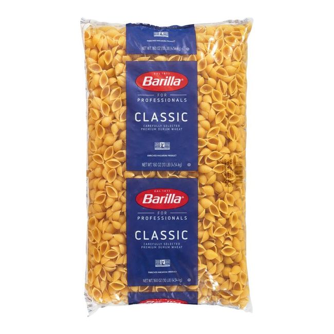 Barilla Number 93 Conchiglie Rigati Pasta, 4.54 Kg -- 2 Per Case