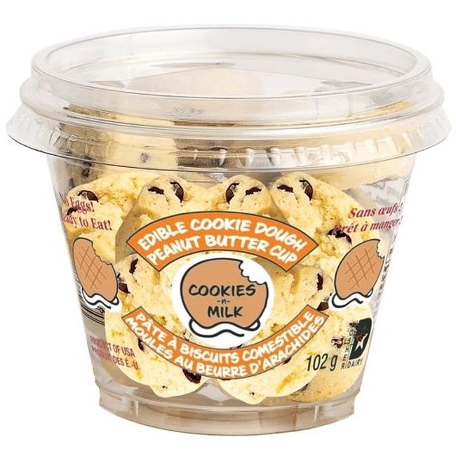 Cookies N Milk Peanut Butter Cup Edible Cookie Dough, 102 G -- 12 Per Case